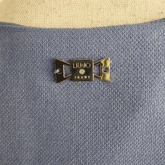 Liu Jo Jeans Blue Zipper Zip Ruffle Dress - Picture 7 of 13